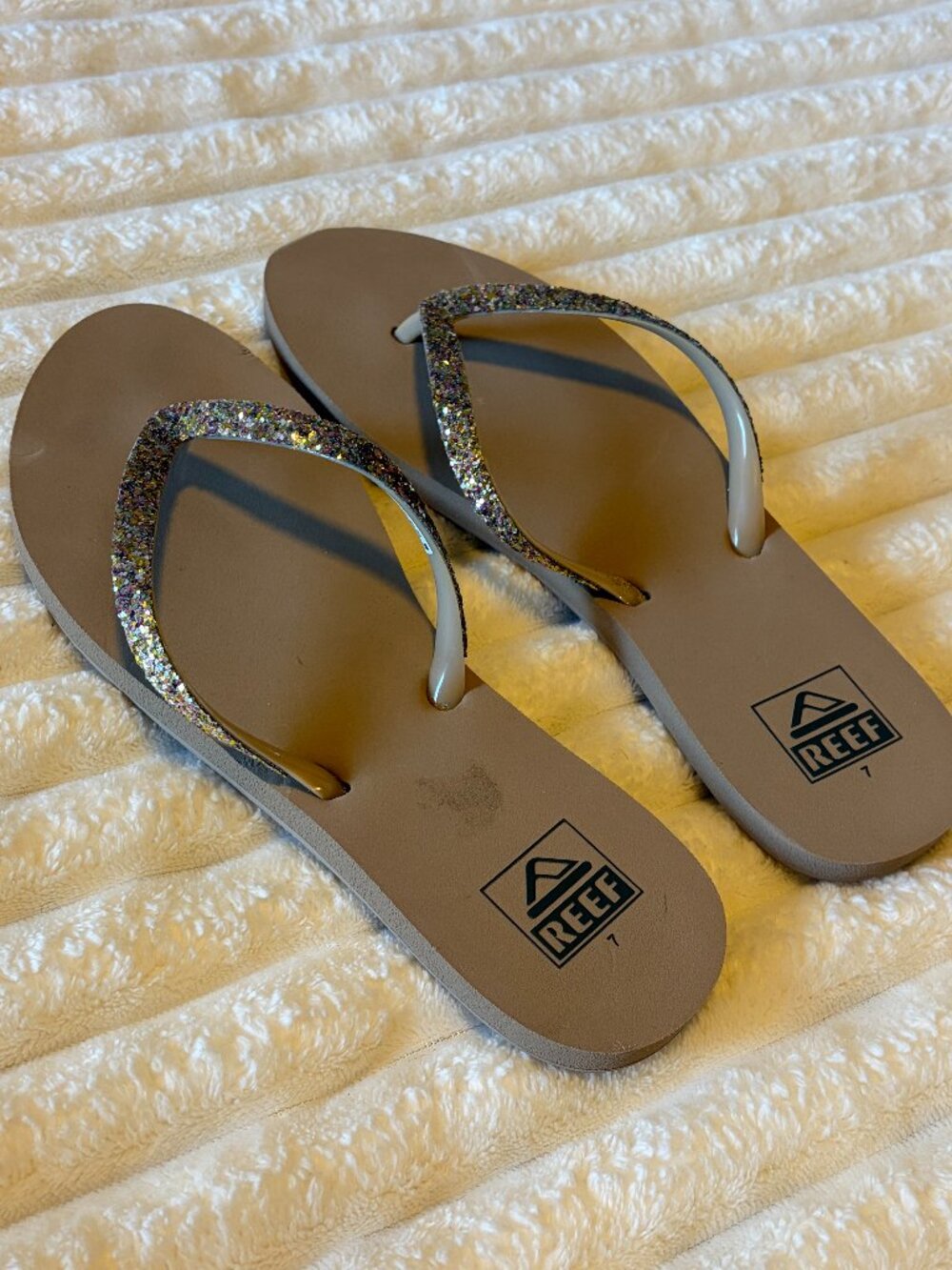REEF Glitter Stargazer Flip Flops — Women's 7
